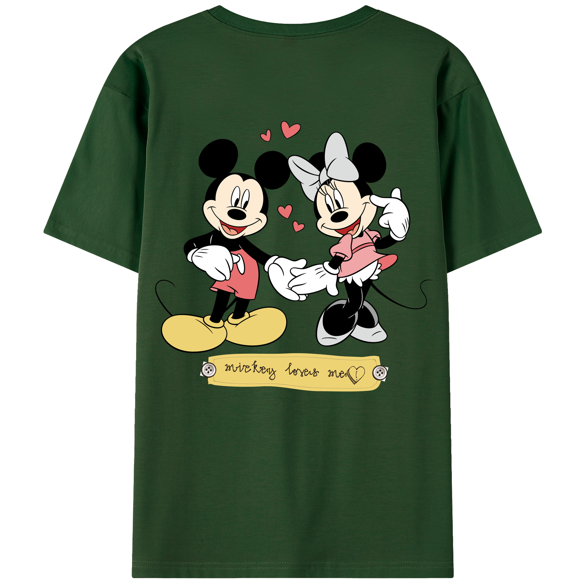 （画像用） ミッキーマウス Mickey Mouse 綿100％半袖Tシャツ（背面プリント）